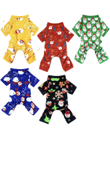 Sparky & Co Christmas Print Pajama Onesie Dogs & Cats (assorted prints) Medium - Paw Naturals