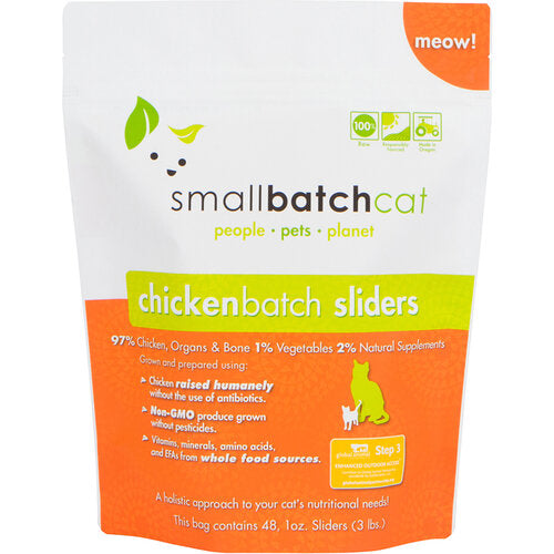 Smallbatch Cat Sliders Raw Frozen Cat Food