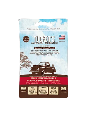 Tucker's Beef & Pumpkin Raw Frozen Dog Food 6lb - Paw Naturals