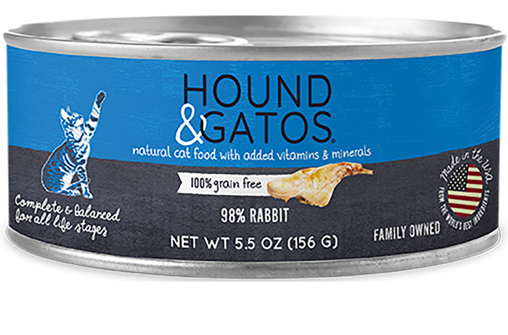Hound & Gatos Canned Cat Food 5.5oz Rabbit - Paw Naturals