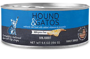 Hound & Gatos Canned Cat Food 5.5oz Rabbit - Paw Naturals