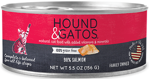 Hound & Gatos Canned Cat Food 5.5oz Salmon - Paw Naturals