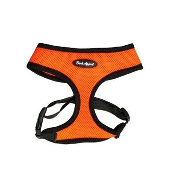 Bark Appeal Breathe EZ Solid Color Pull-Over Harness Neon Orange / Large - Paw Naturals