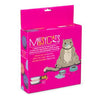 Messy Mutts 4 Piece Box Set - 2 Stainless Saucer Shaped Bowls + 2 Silicone Lids
